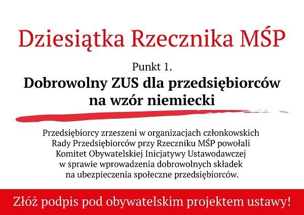 Dobrowolny ZUS dla Przedsiębiorców