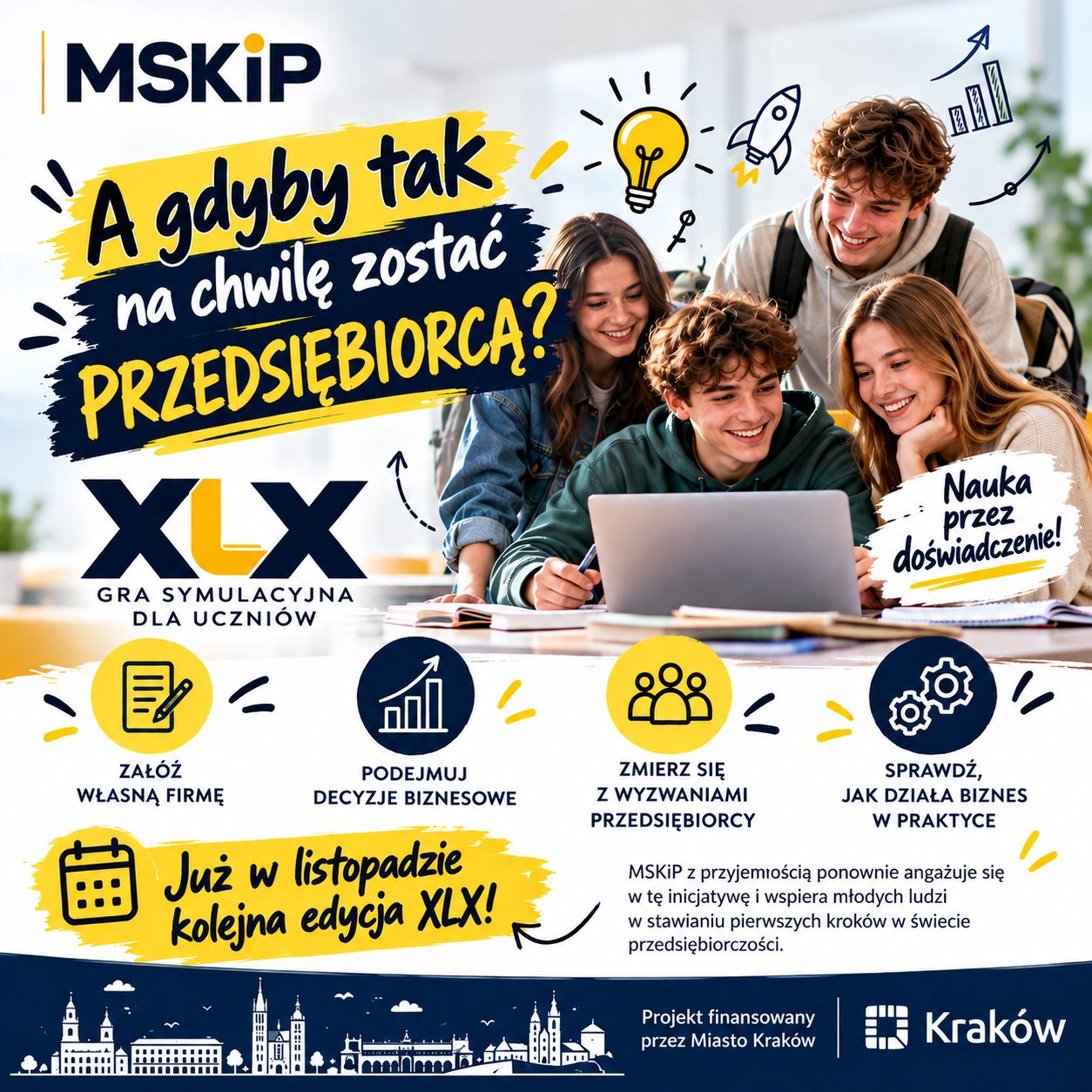 Zgłoś swoją szkołę do Kreatywnych Warsztatów Przedsiębiorczości XLX!